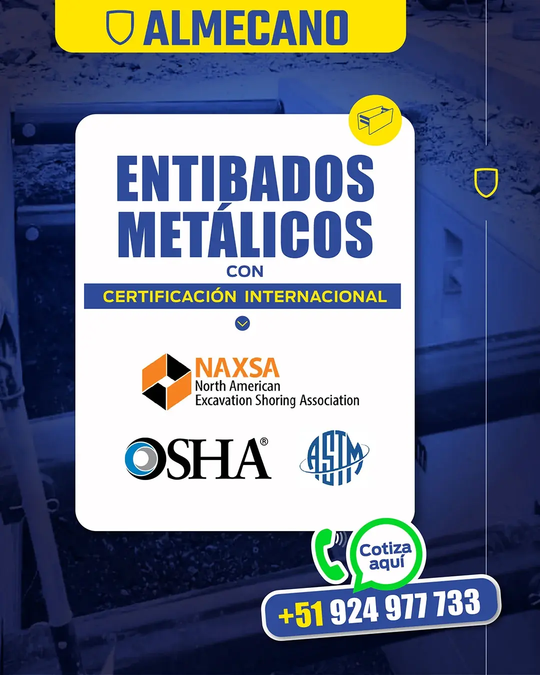 Entibados certificados para Perú
